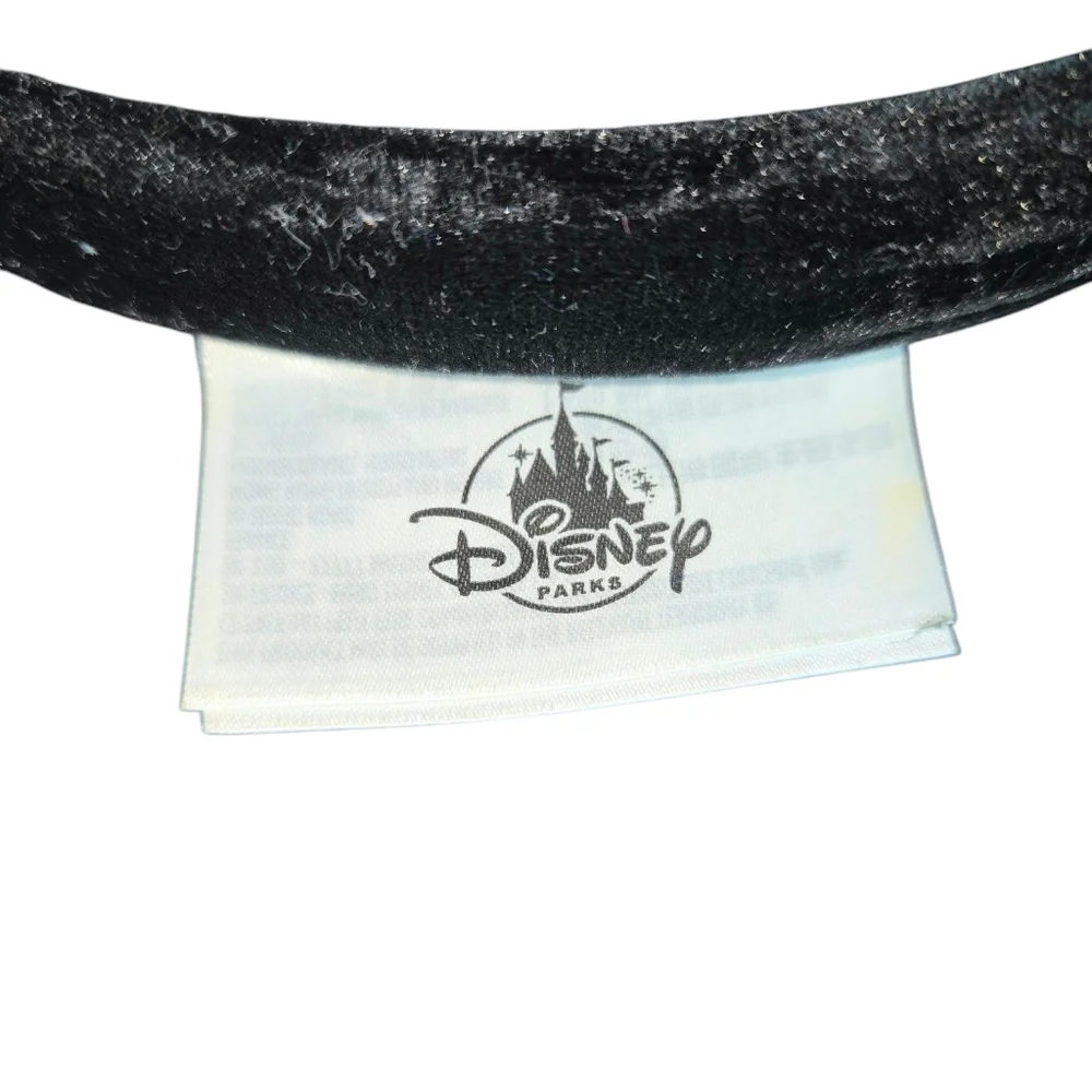Disney Parks Puffed Red Polka Dot Bow On Black Velvet Minnie Mouse Ears Headband